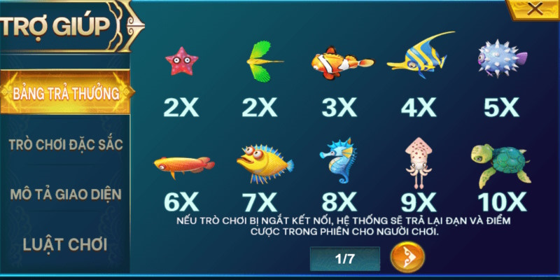 Mẹo chơi bắn cá hiệu quả tại K8CC là nắm vững bảng thưởng